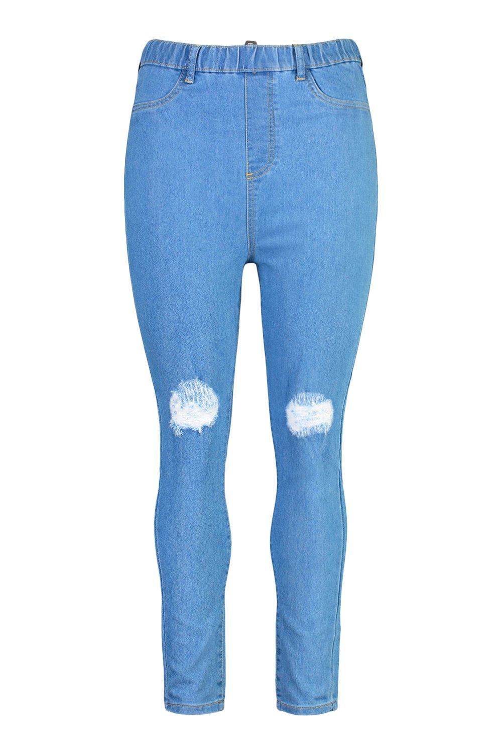 Knee ripped jeans store women